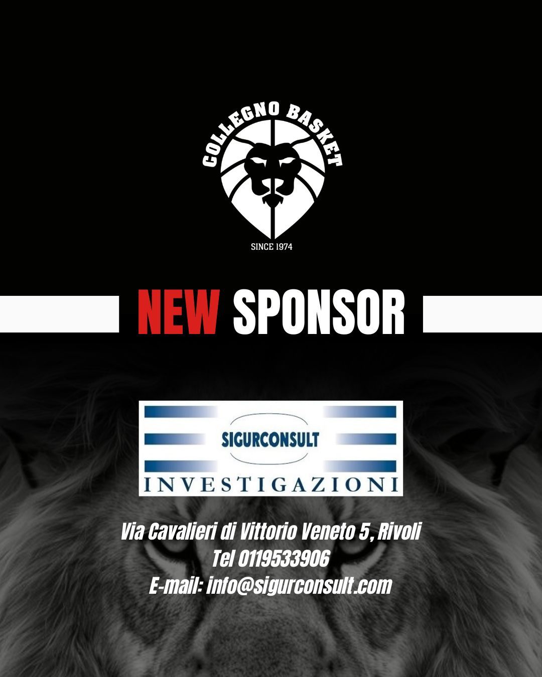 Collegno Basket accoglie Sigurconsult tra i nuovi sponsor