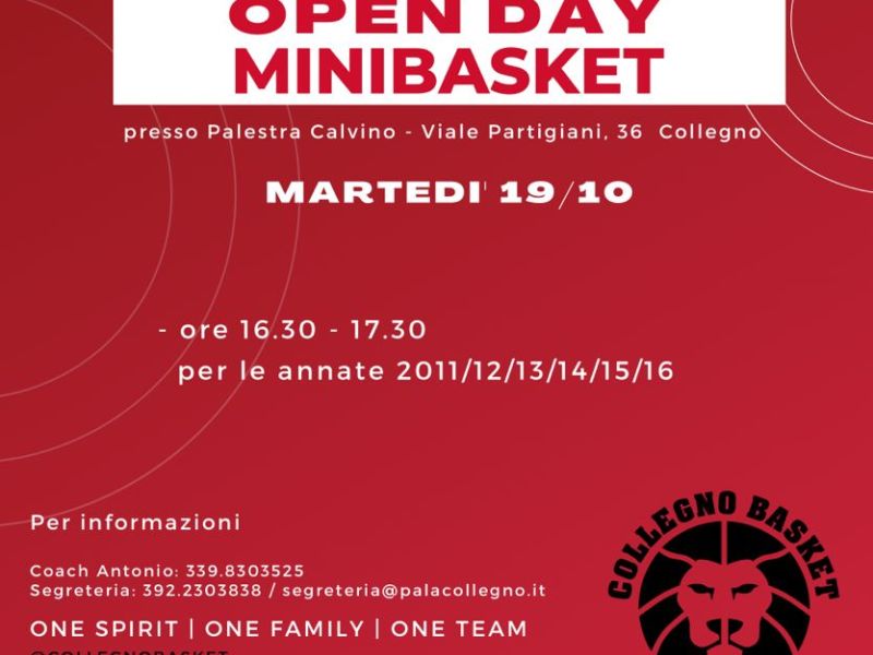 OPEN DAY MINIBASKET CALVINO!!!