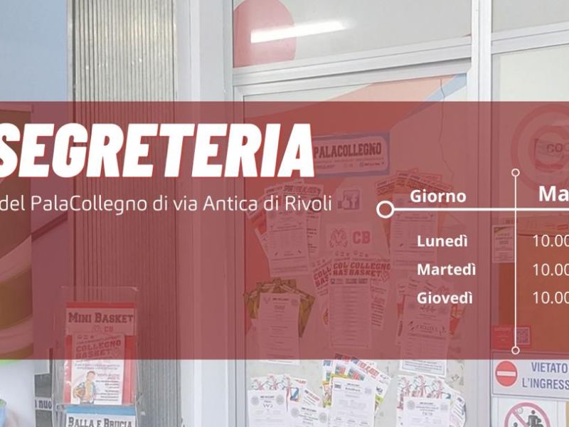 NUOVI ORARI SEGRETERIA!