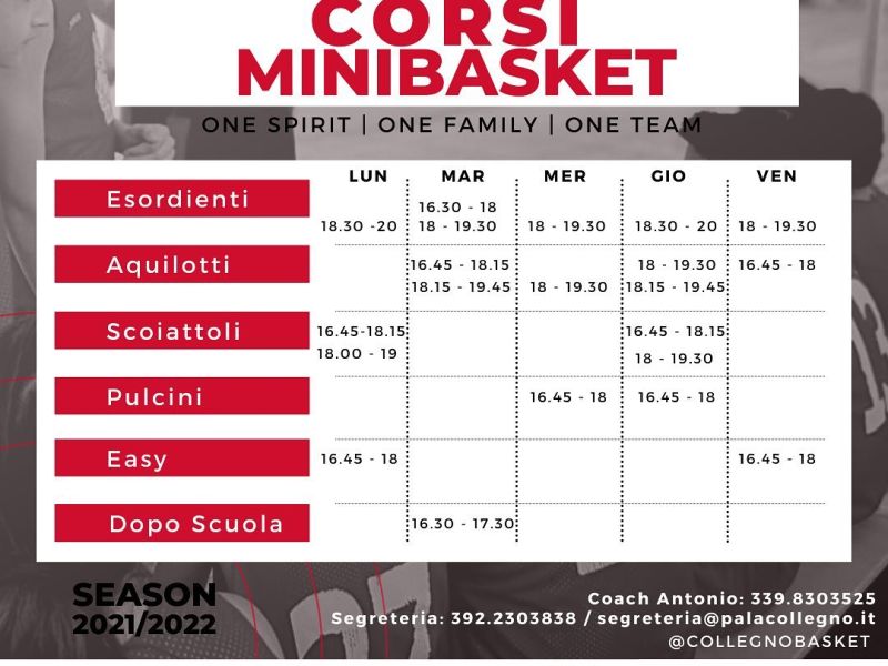 RIPARTONO I CORSI MINIBASKET!!