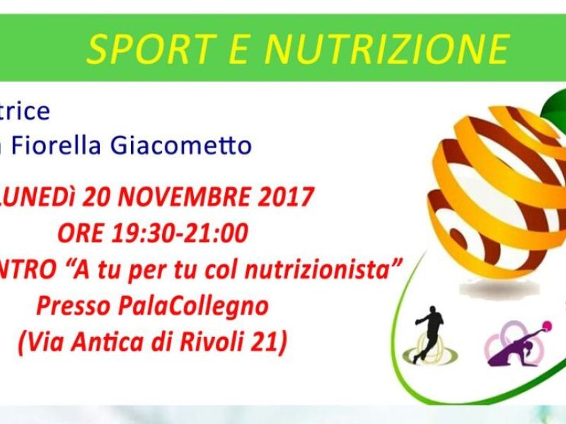 Sport e Nutrizione al PalaCollegno